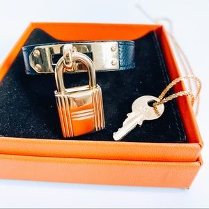 Hermes Kelly leather bracelet
